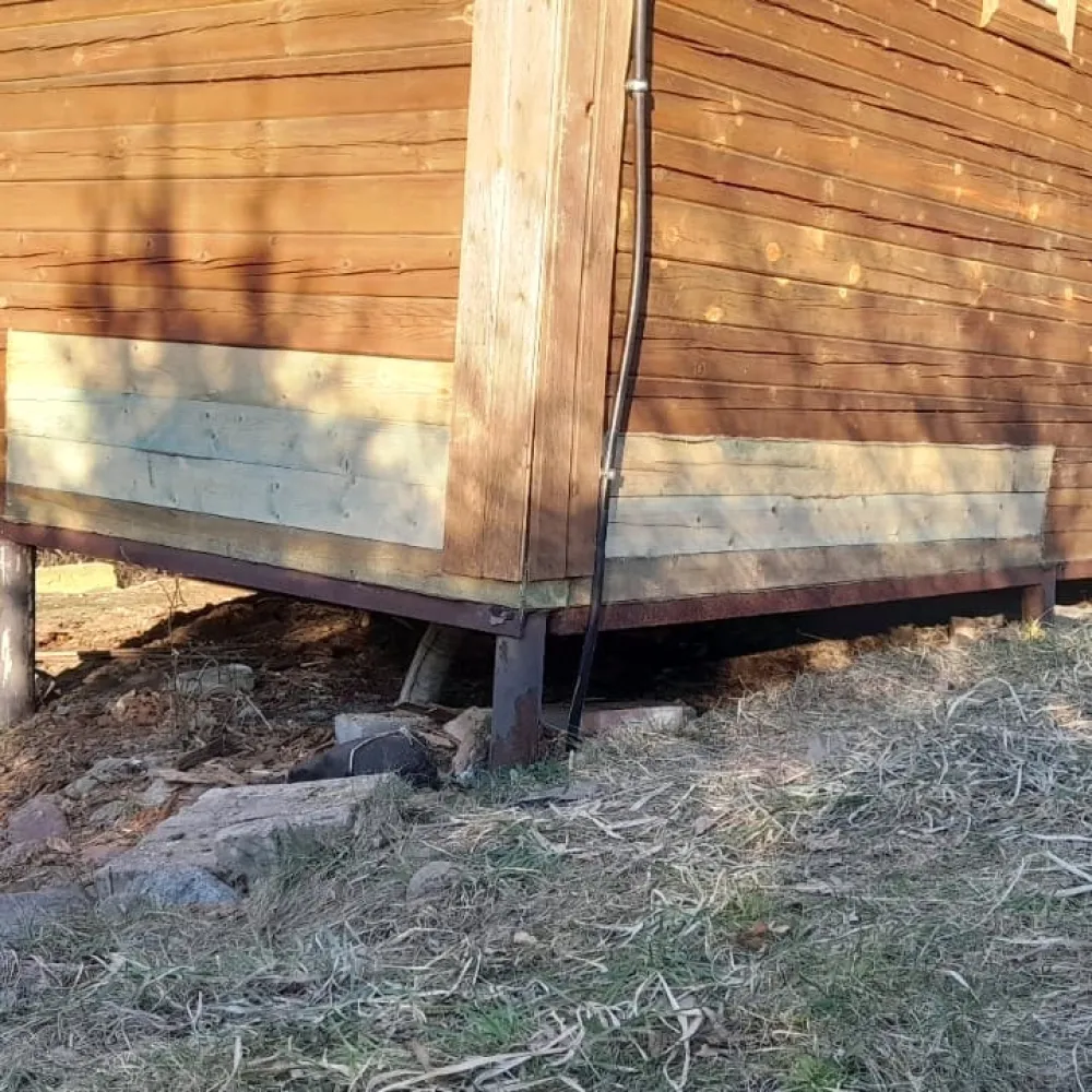 Замена венцов в бане в СНТ Пупышево