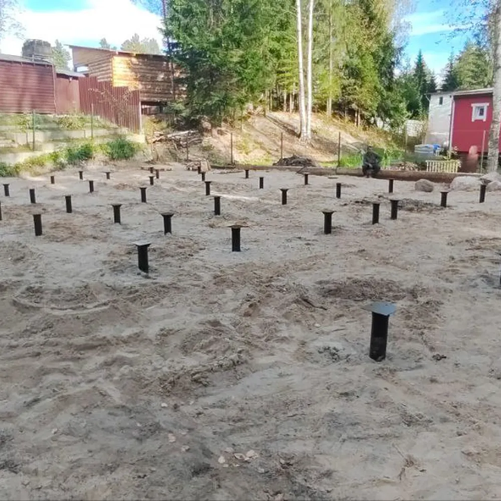 Монтаж свайно-винтового фундамента в Бабино-2